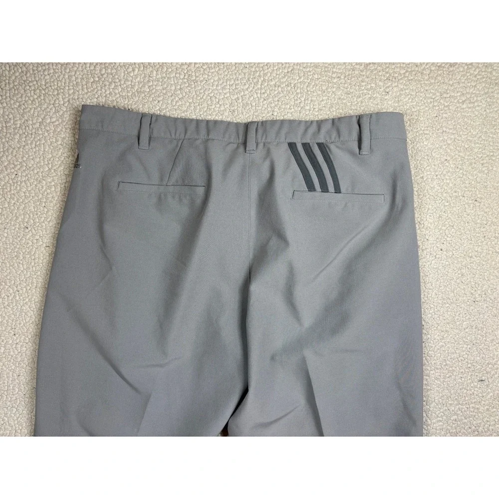 Adidas Ultimate Golf Pants Mens 38x30 Grey Flat Front Stretch BC1606 Trousers